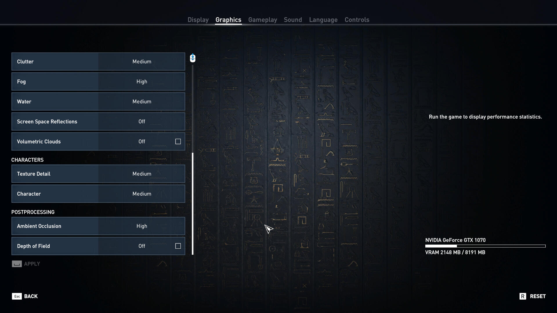 Mairsis recommended setting